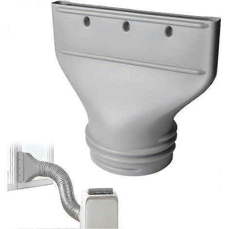 Abluftschlauchadapter für Klimaanlagen, Flachschlauch-Verlängerungsadapter für Klimaanlagen, universeller Doppelgrößen-Fensterlüftungsanschluss (130 mm/150 mm) (1/5)