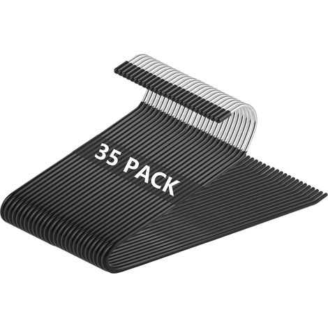 35 Piece Trouser Hangers, 35 x 15 cm Trouser Hangers, Non-Slip Trouser Hangers, Black Sliding Trouser Holder for Jeans, Towels, Trousers (1/5)