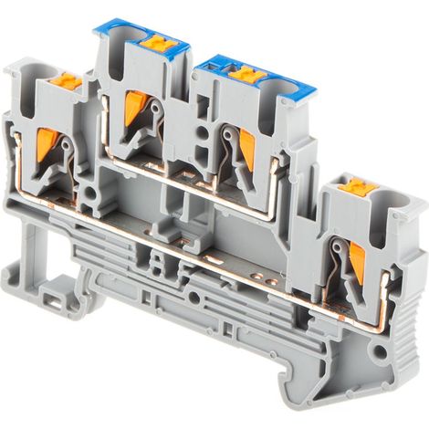 Bloc de jonction à deux étages Phoenix Contact PTTB 2.5-L/N, 0.14 4mm², Enfichable, Gris ( Prix pour Paquet de 10 )
