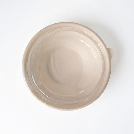 Bol en pulpe de canne à sucre 340 ml, naturel, avec couvercle PET