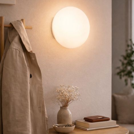 Applique Globe verre soufflé D20 Coton
