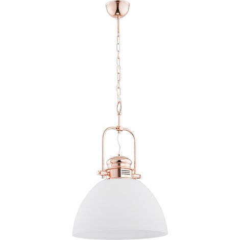 Suspension loft blanc/cuivré chaîne E27 15W INEZ Alfa (1/2)