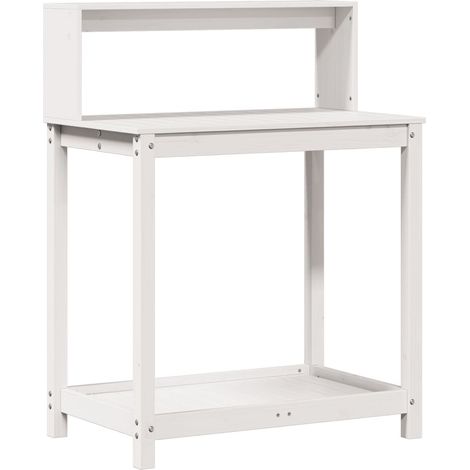 Maison Exclusive - Pflanztisch mit Ablagen Weiß 82,5x50x109,5 cm