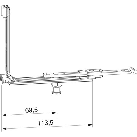 MACO MM Eckumlenkung für Bodenschwelle 14L, FFB 260-1800 mm, silber (210561) (1/3)