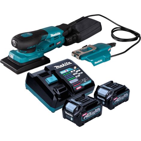 Makita BO 005 CGD201 Levigatrice orbitale a batteria 40 V max. 80 x 130 mm 3,0 mm di corsa Brushless + 2x batteria ricaricabile 2,5 Ah + caricabatterie