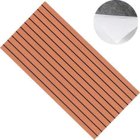 Tapis de sol bateau marine EVA antidérapant revêtement pont 240x60cm marron clair noir (1/5)