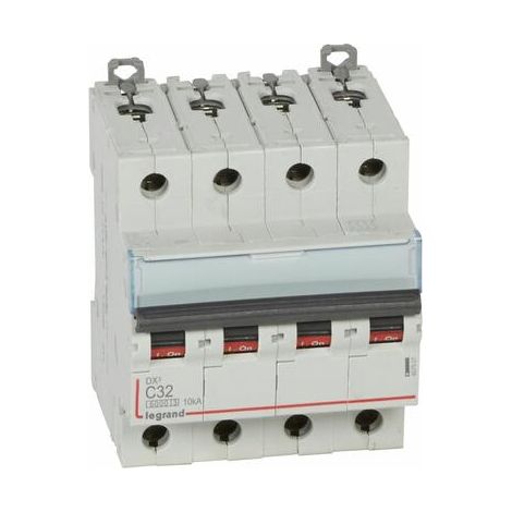 Interruttore automatico DX³ 6000 - vite/vite- 4P- 400V-32A-curvaC-comb HX³ trad 4P - 4 moduli - 407901