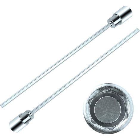 2 Pièces Rallonge de Visseuse, Manivelle d'Extension avec Adaptateur D'écrou de 19 mm pour Dévisser Les Supports de 30 cm de Long, Manivelle D'extension pour Supports de Manivelle (1/5)