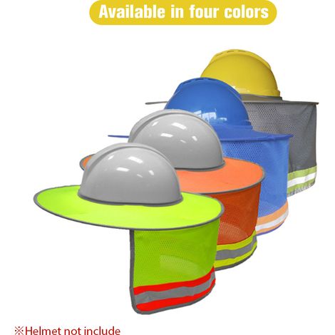 Le bord du casque de protection solaire convient aux installations extérieures de chantiers de construction de sécurité réfléchissantes (1/5)