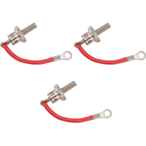 Lot de 3 diodes de remplacement pour générateur diesel ZX25 12 de 25 A, petit redresseur portable, accessoires et pièces détachées (ligne rouge positive). (1/5)