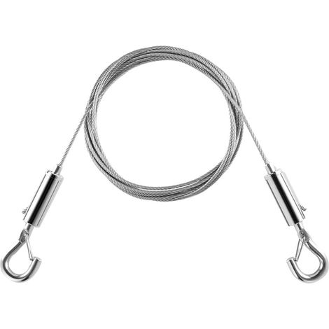 Kit de câble de suspension réglable, 2 m × 1,5 mm, pour une charge maximale de 45 kg. Câble en acier inoxydable ultra-résistant pour miroirs, rideaux, cadres photo et œuvres d'art (1/5)
