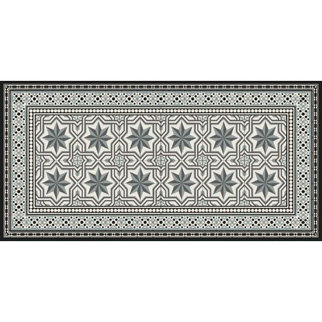 Velvet-Fliesen-Teppich Grau 45x150 - Mercury