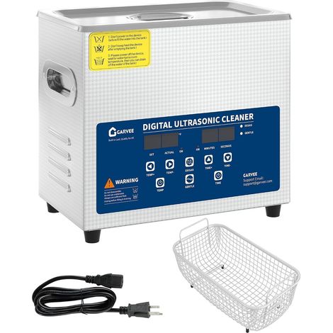 Nettoyeur à ultrasons 3 L inox 304 avec chauffage et minuterie (1/5)