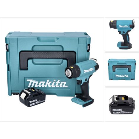 Makita DHG 180 G1J Akku Heißluftgebläse 18 V 550 °C + 1x Akku 6,0 Ah + Makpac - ohne Ladegerät