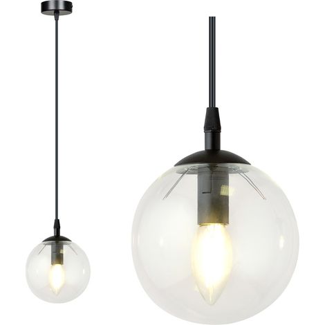 Lampada a sospensione Emibig Cosmo E14 vetro trasparente (1/5)