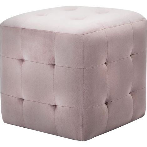 Maison Exclusive - Comodini 2 pz Rosa 30x30x30 cm in Tessuto Vellutato
