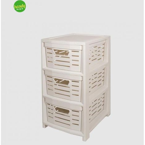 Carrello multiuso Belli e Forti Uniko 3 cassetti bianco