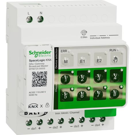 SpaceLogic KNX DALI Broadcast Master MTN6725-0005S
