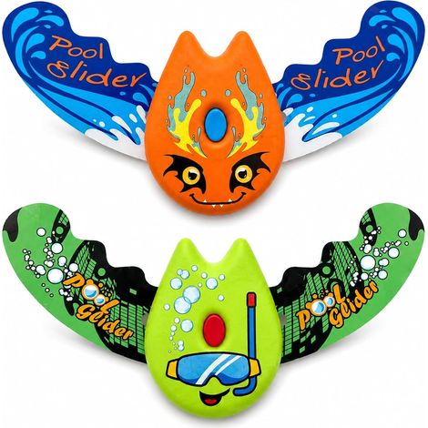 Lot de 2 jouets de plongée sous-marins pour enfants, jouets de piscine, poissons pour piscine, mer et fête estivale, jouets aquatiques pour garçons et filles (1/5)