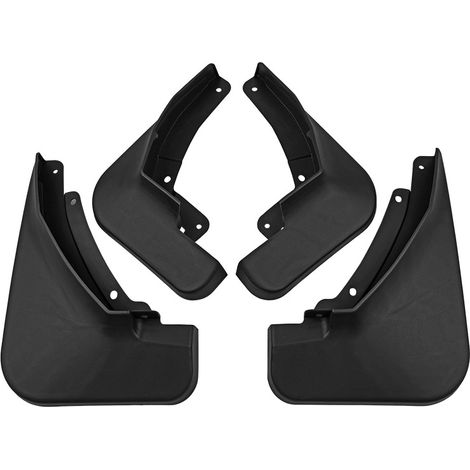Mud flaps for Volkswagen T-ROC models 2018-2020, including tires and mud flap mats.