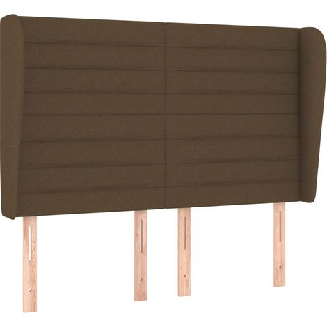 Maison Exclusive - Testiera ad Orecchio MarroneScuro147 x 23 x 118/128cm inTessuto