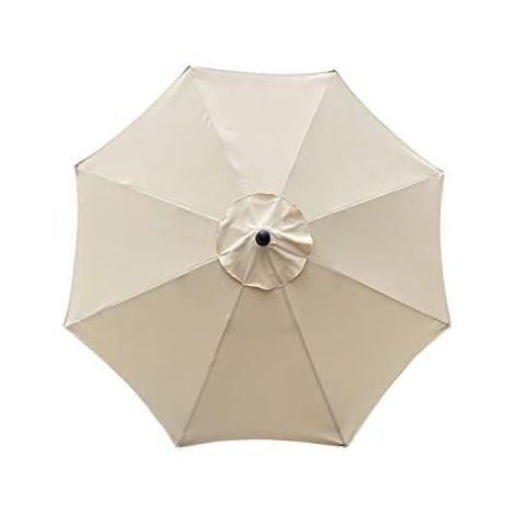 Housse rechange parasol 3m beige - Nosheir - 8 baleines, imperméable anti-UV (1/4)