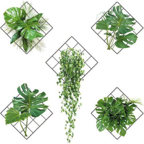 3D Plantes Sticker Mural,Autocollant Muraux 3D Plante,Stickers Muraux Plantes Vertes Effet,PVC Feuilles Vertes Et Plantes Autocollants Muraux,Mural Chambre Salon Bureau Décoration Murale (1/4)
