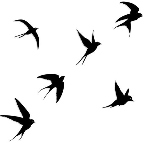 Metal Wall Decorations for Birds Birds Metallic Wall Art Decor Swallow Metal Outdoor Hanging Decorative Bird Wall Sculpture for Home Kitchen Patio Living Room Bathroom Garden