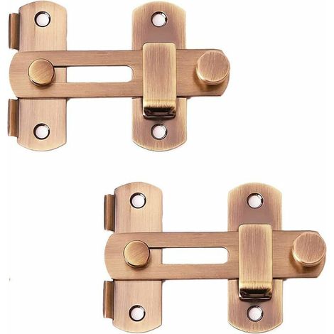 Loquet de Porte En Acier Inoxydable Cadenas Serrure de Porte Petite Serrure de Porte Salle de Bains Serrure de Porte Fenêtre Meubles Pour Animaux de Compagnie Serrure de Porte (2pcs) (1/5)