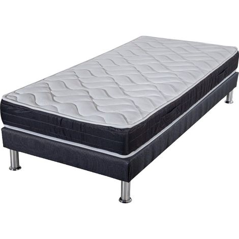 Matelas mousse + Sommier SR9 Deco 90x190 Malta - Hauteur 20 cm - Soutien très ferme (1/5)