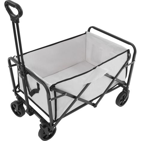 Collapsible Wagon Folding Foldable Garden Cart, Large Capacity Protable Trolley, for Garden Shopping Outdoor Camping 200 LBS