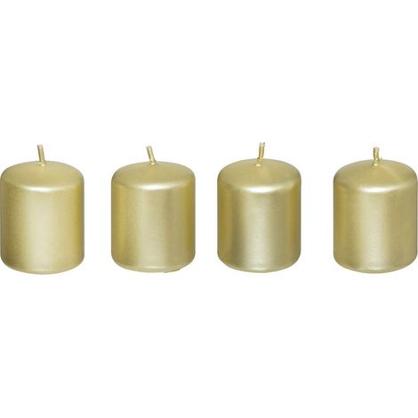 Kerzen Satin, 4 x 4,5 cm, 4er-Set (1/2)
