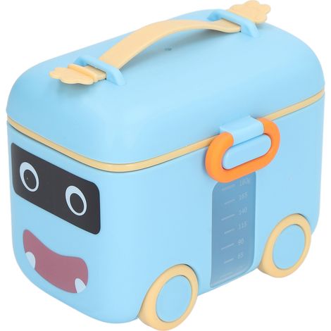 Boîte de Transport pour Lait en Poudre Bébé, Étanche et Portable avec Poignée, Bleue (1/5)