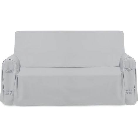 Housse de canapé en coton PANAMA gris clair