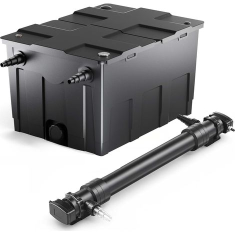 SunSun Kit complet: CBF-550 Filtre de bassin jusqu'à 60000 L Biologique, CUV-672 lampe uv UVC Clarificateur avec 72 Watt Puissance UV-C (1/5)