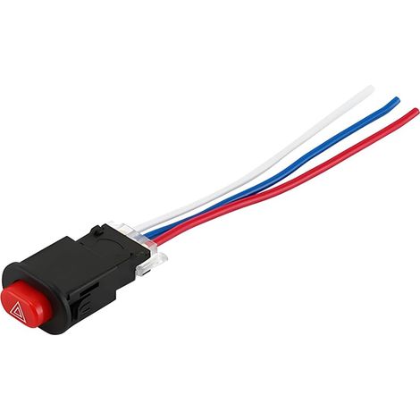 Interrupteur De Feux De Détresse, Pour Moto Bouton De Commutation, Bouton D'interrupteur Feux Détresse En Plastique, Interrupteur Feux Détresse Clignotants, Accessoires Universels Pour Moto (1/5)