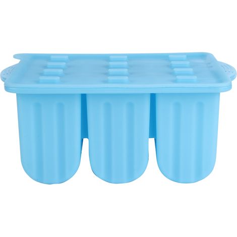 Blaue Eiswürfelform mit 12 Fächern, wiederverwendbar, DIY-Eiscreme-Herstellungswerkzeug, Küchenzubehör mit Deckel (1/5)
