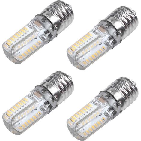 4 ampoules LED E17 5W 64 LED SMD 3014, lumière blanc chaud, 110-220 V CA (1/5)