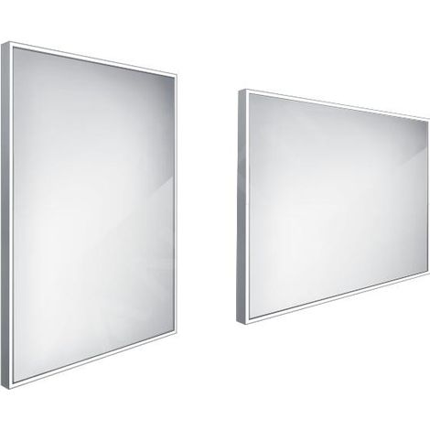 Nimco - Miroir avec éclairage LED, 60x80 cm, aluminium ZP 13002 (1/4)