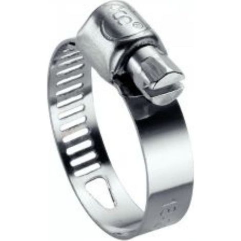 Collier de serrage bande perforée 8 Diamètre 18 à 28 Inox W4