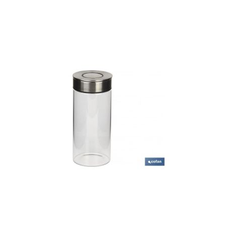 Borosilikatglas- und Stahlbehälter 1000 ml mit luftdichtem Deckel