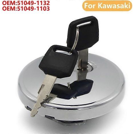 Accessoires moto compatibles : Bouchon de réservoir de carburant pour Kawasaki VN800 Vulcan 800 Classic Drifter EJ400 W400 EJ650 W650 EJ800 W800 EN500 LTD() (1/5)