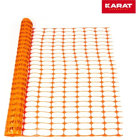 Absperrzaun Chester Aus Kunststoff Maschenweite: 10 x 4 cm Höhe: 100 cm Länge: 30 m Orange