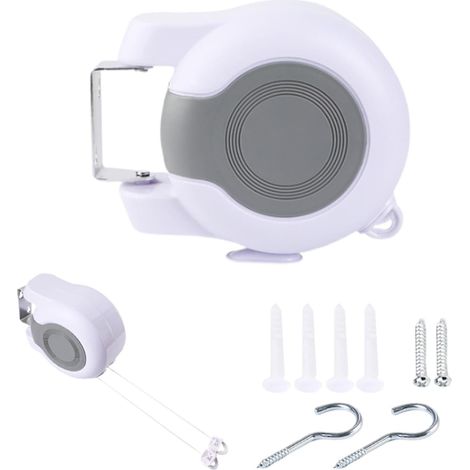 CCYKXACorde à linge rétractable Fournitures de jardin portable rétractable Corde à linge de voyage – pour sécher le linge, le lavage,voyage, camping-car (1/5)