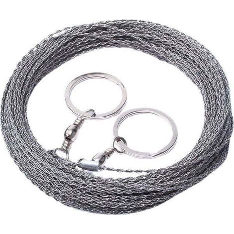 Scie à fil extérieure de 10 mètres de long, câble de survie pour scie à fil, corde de coupe de fil de tronçonneuse en acier inoxydable épaissi (1/5)