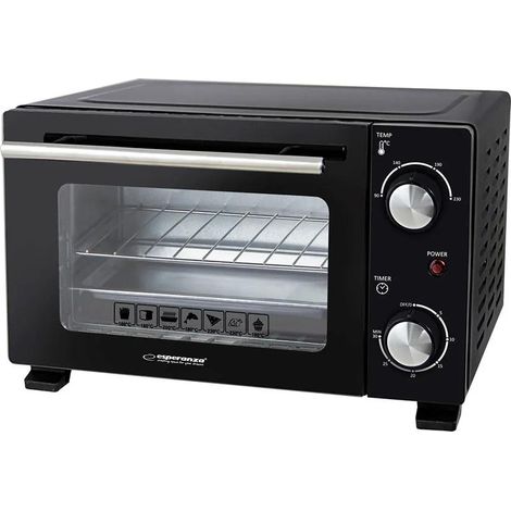 Mini horno eléctrico Esperanza EKO007N negro 10 litros (1/3)