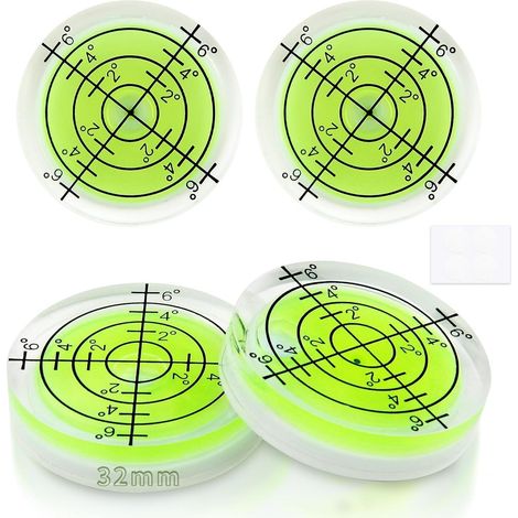 Wasserwaage Dosenlibelle 32mm Mini 4 Stück Wasserwaage Rund (1/5)