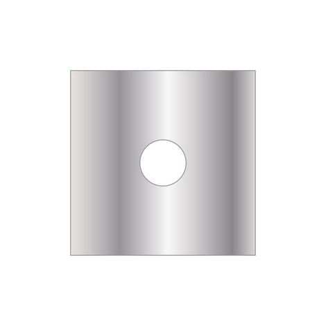 Rosone inox quadrato 80x80 nastro bioadesivo  Foro D. 20 mmDEBOR