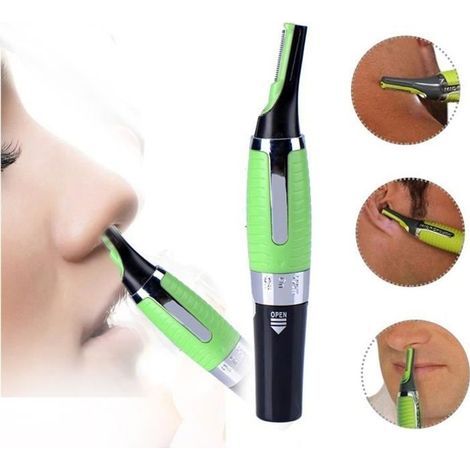 Tondeuse Nez et Oreille J-AA - Épilateur à Nez avec Lampe LED - Rasoir Électrique Homme Femme - Vert-Ywey