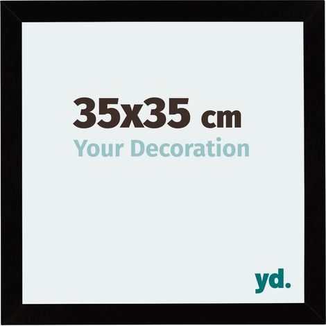 yd. - Cadre photo 35x35 - Noir Brillant - MDF - Mura